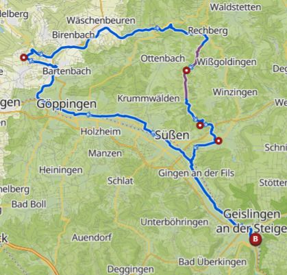Plan der Strecke