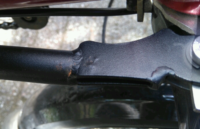 Lenkstange Schweißnaht