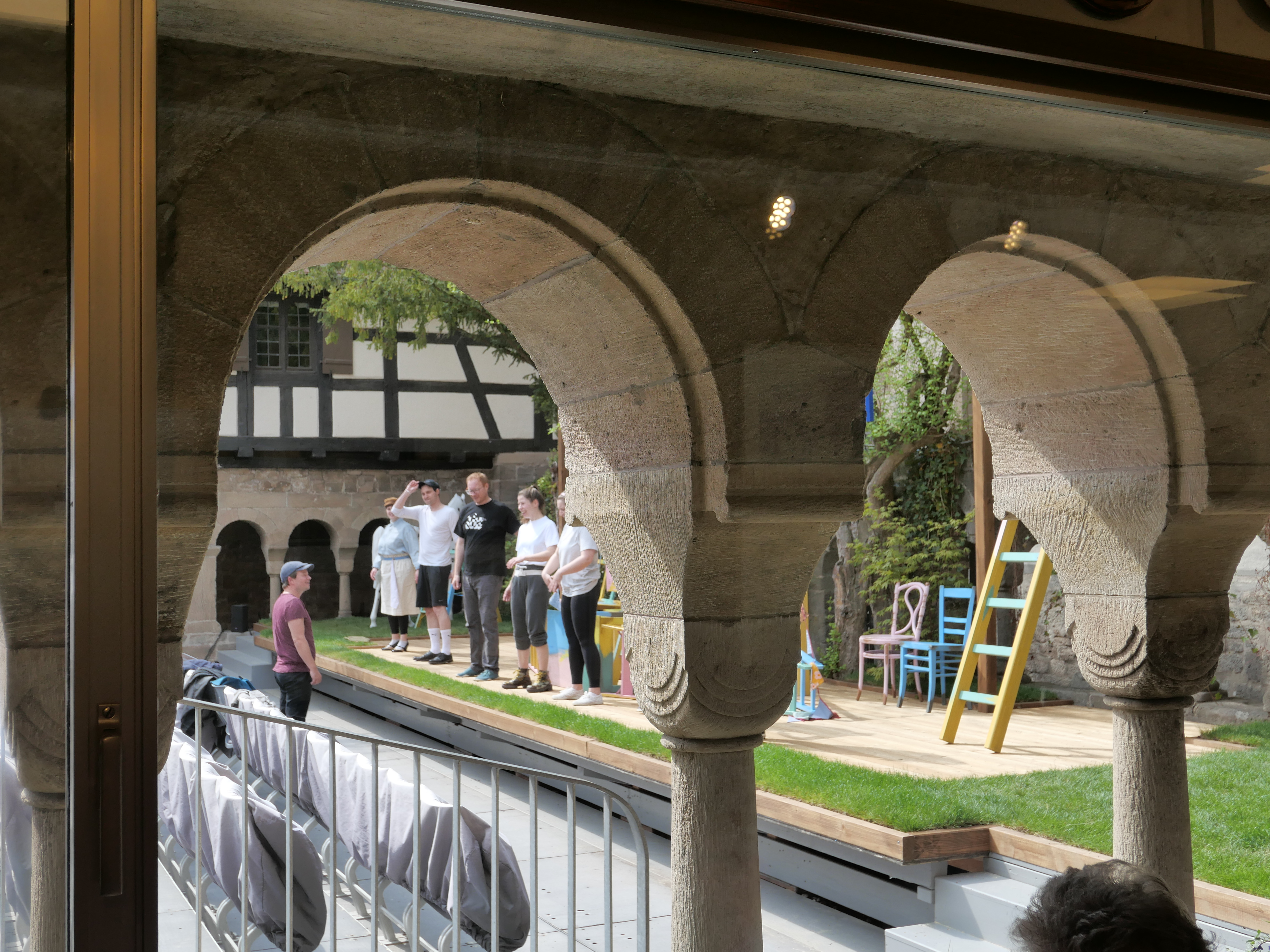 Blick auf die Festspielbühne Feuchtwangen