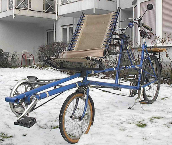 Radius &quot;Duo&quot; im etwas verbastelten Zustand (Sitz *vor* dem Steuerrohr montiert)