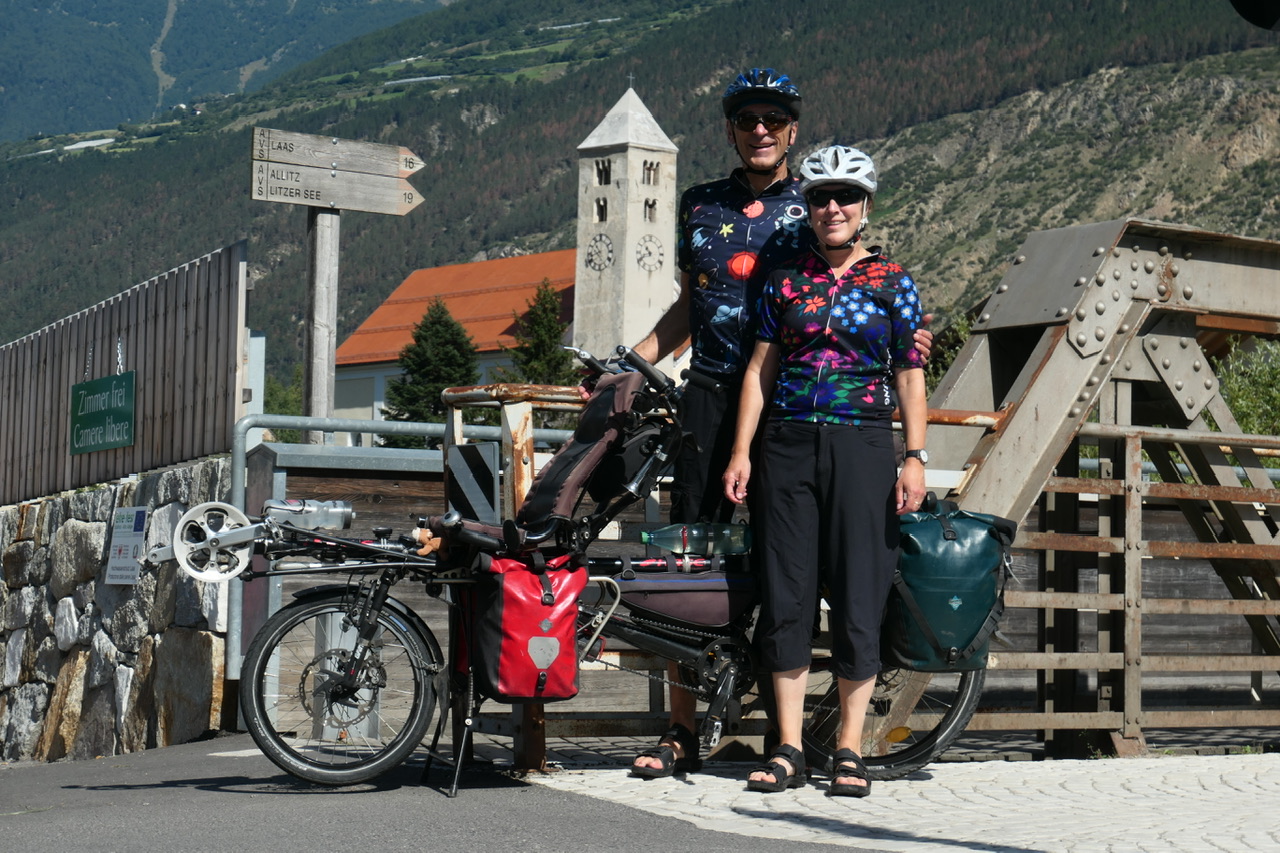 Am Start in Laas am Reschen