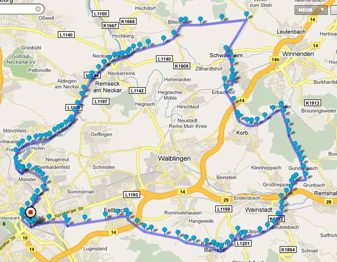 Rems-Neckar Route - Grobplanung