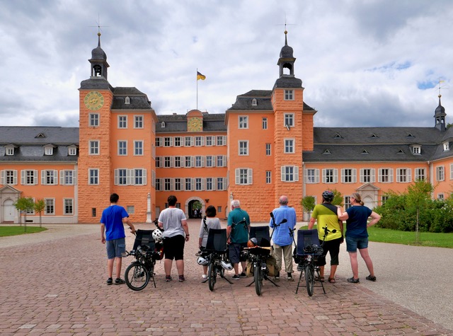 Blick allein aufs Schwetzingen Schloss