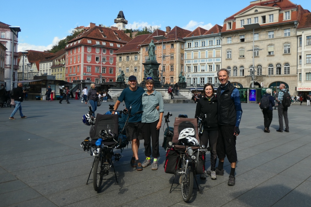 Ankunft am Endpunkt in Graz