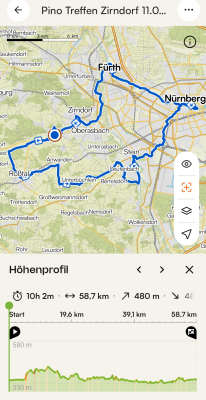KomootAufzeichnung Pino Ausfahrt Zirndorf
